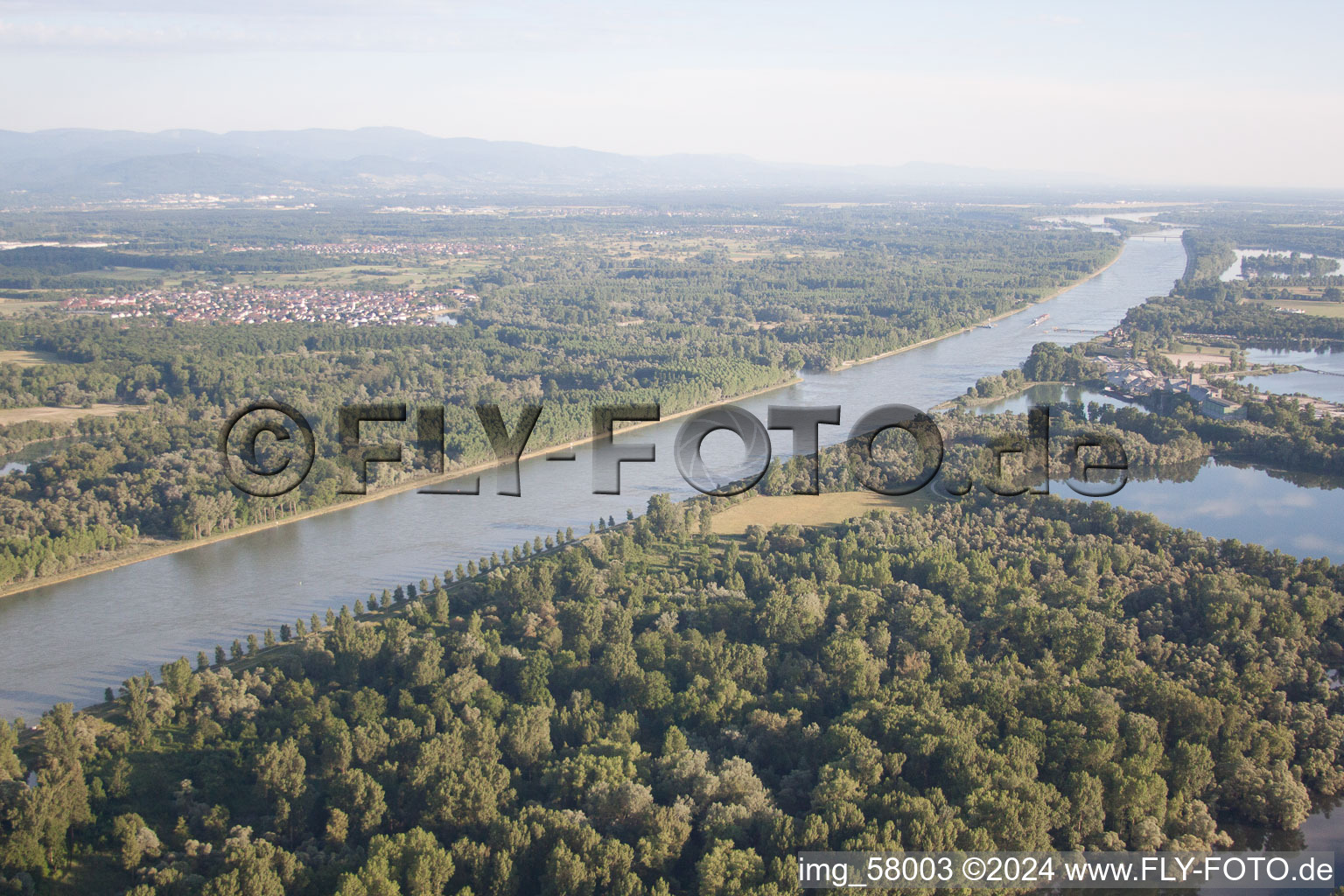 Drone image of Munchhausen in the state Bas-Rhin, France