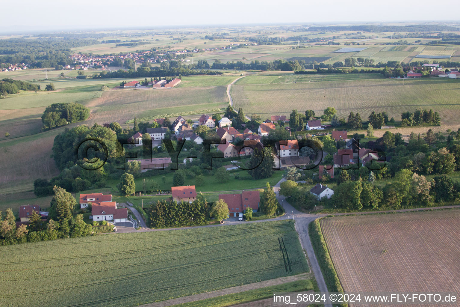 Aerial view of Geisberg in the state Bas-Rhin, France