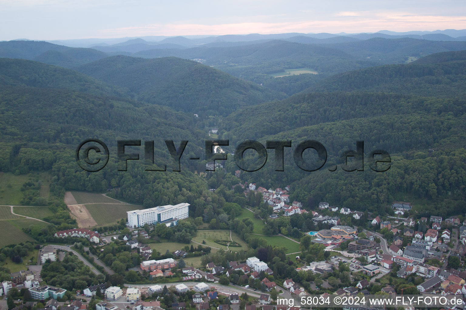 Aerial photograpy of Bad Bergzabern in the state Rhineland-Palatinate, Germany