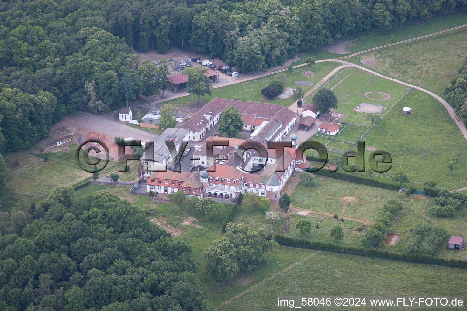 Bad Bergzabern in the state Rhineland-Palatinate, Germany from above