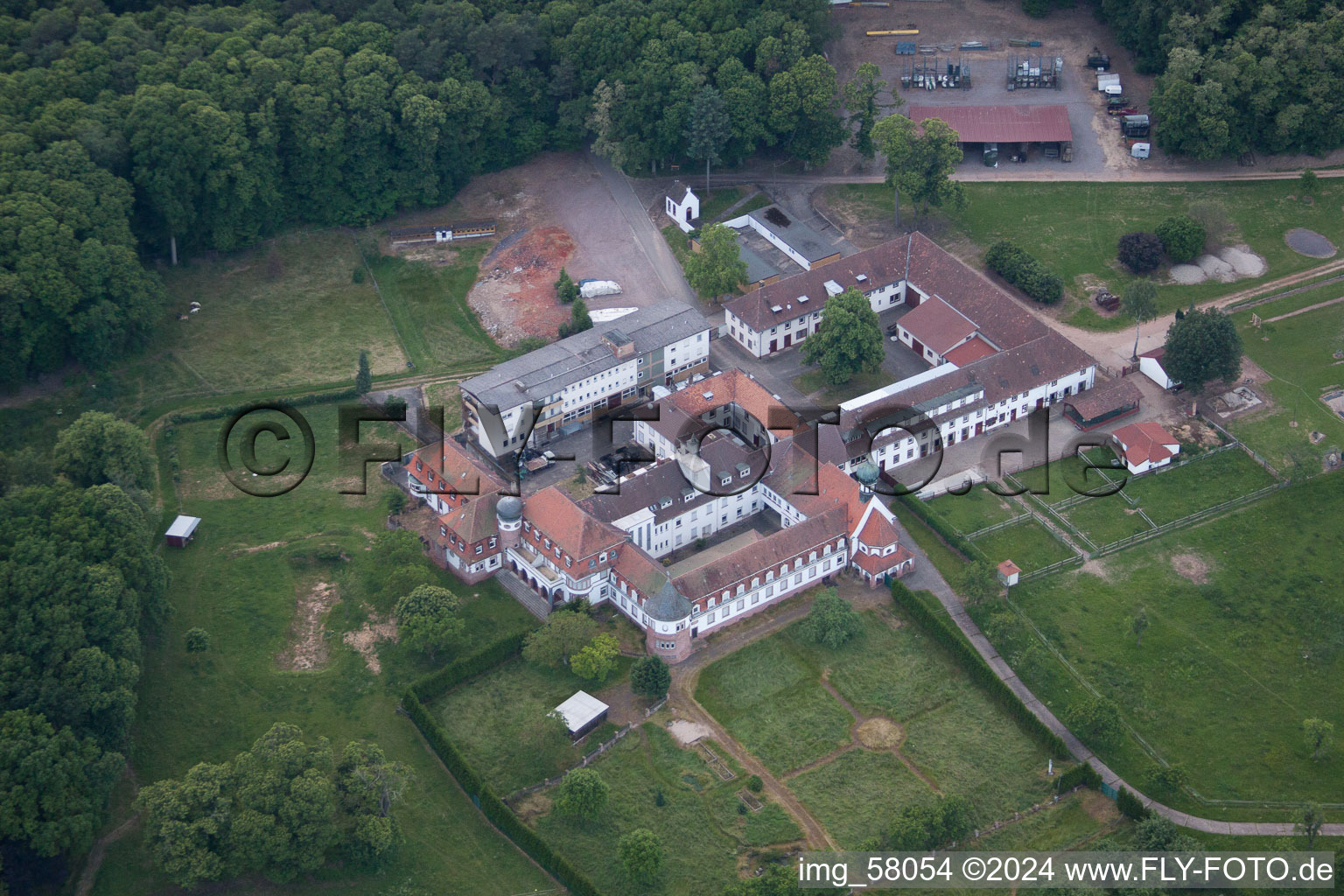 Bad Bergzabern in the state Rhineland-Palatinate, Germany seen from above