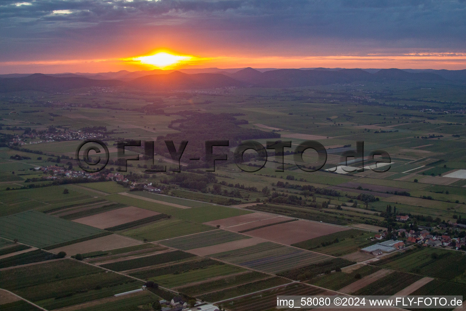 Winden in the state Rhineland-Palatinate, Germany from the drone perspective