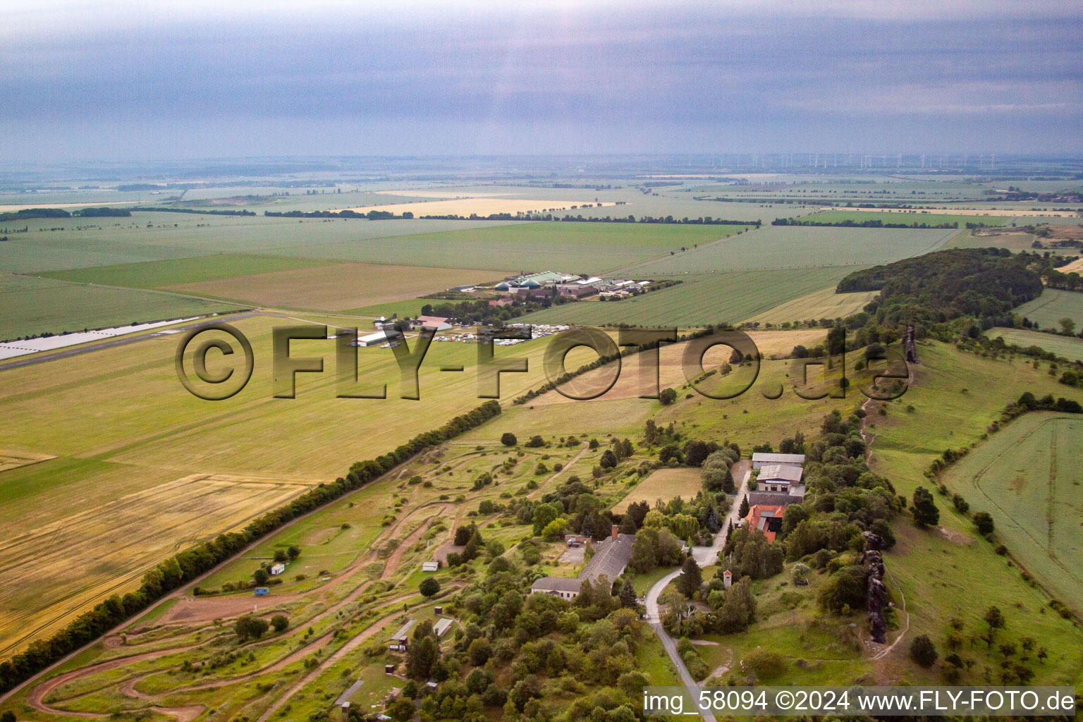 Aerial view of District Rieder in Ballenstedt in the state Saxony-Anhalt, Germany