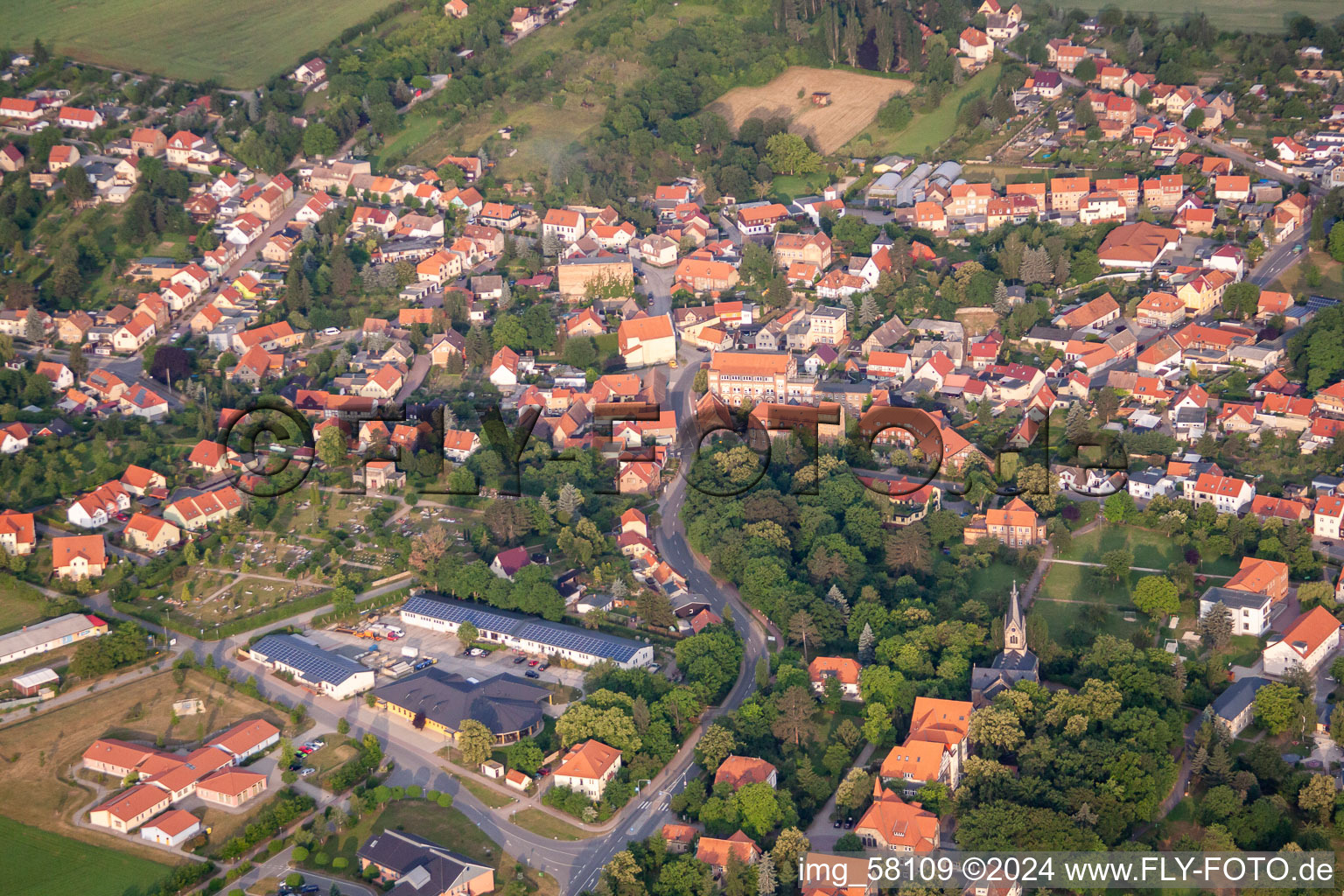 Settlement area in the district Neinstedt in Thale in the state Saxony-Anhalt, Germany