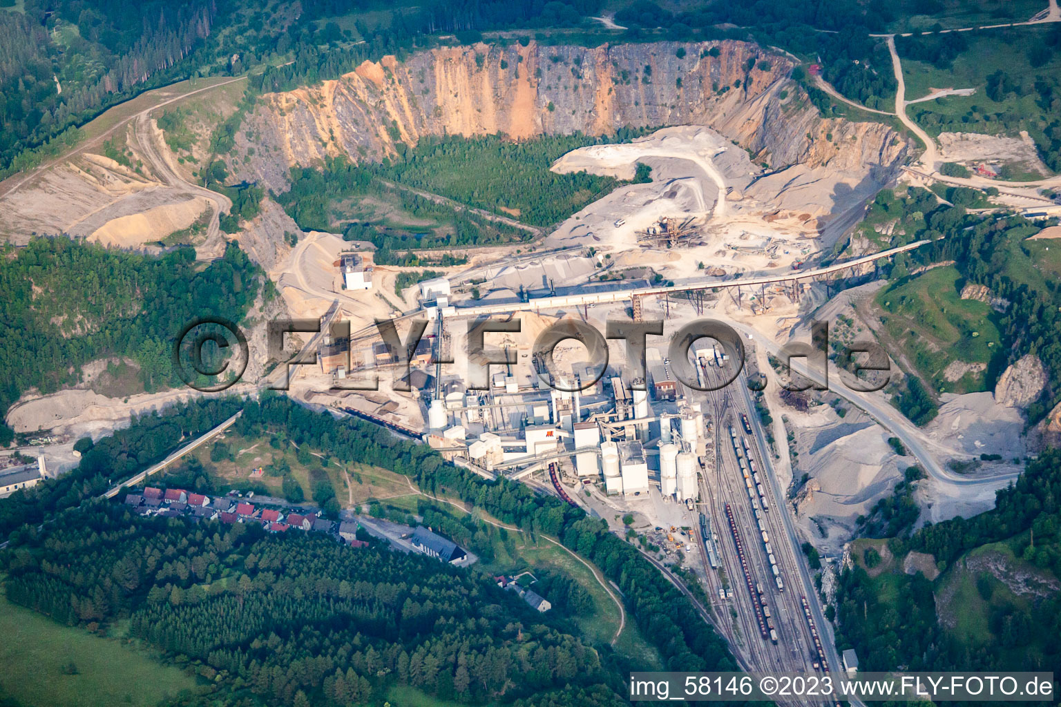 Quarry for the mining and handling of cement in the district Ruebeland in Elbingerode (Harz) in the state Saxony-Anhalt