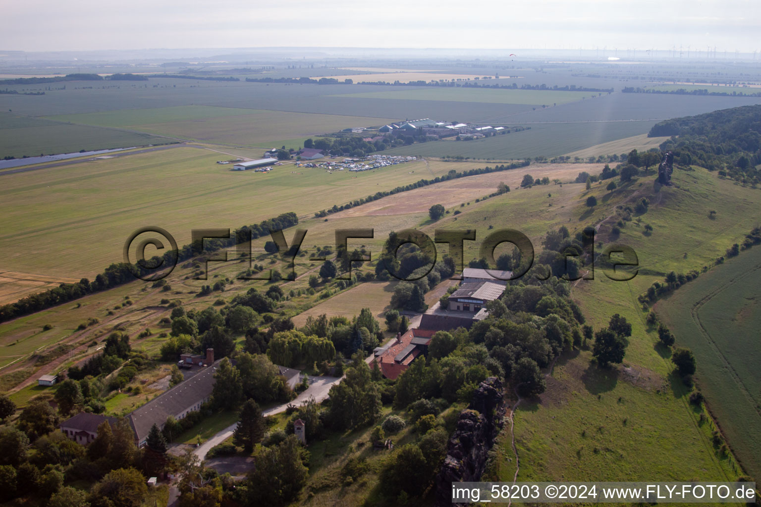 Oblique view of Ballenstedt in the state Saxony-Anhalt, Germany