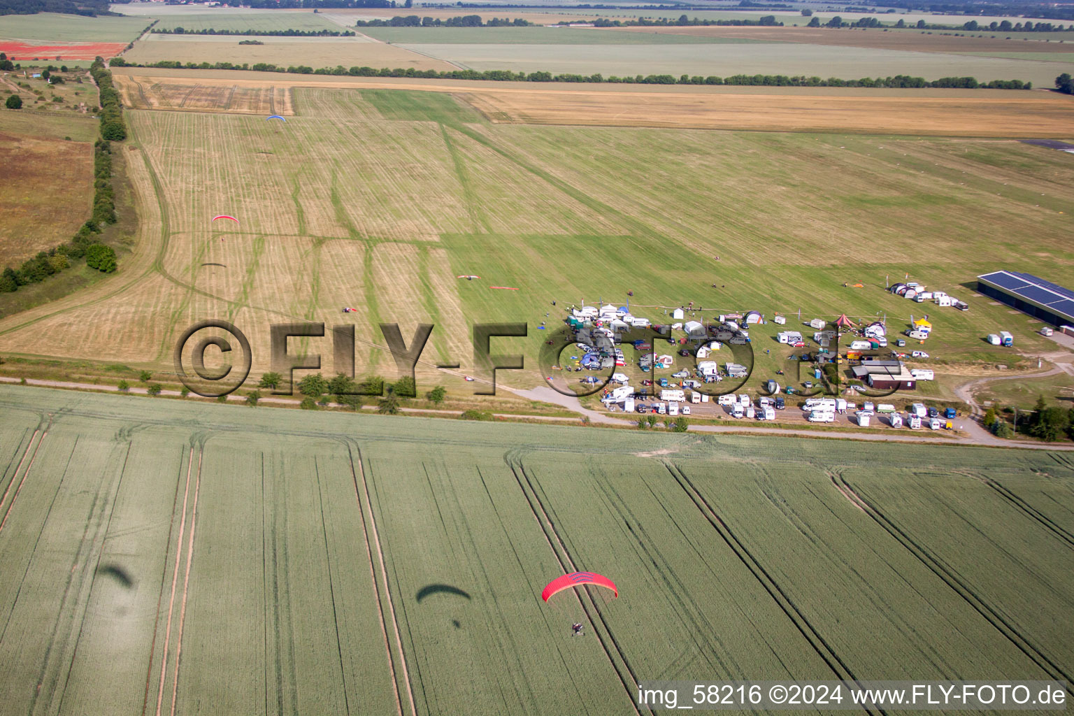 Aerial photograpy of District Asmusstedt in Ballenstedt in the state Saxony-Anhalt, Germany