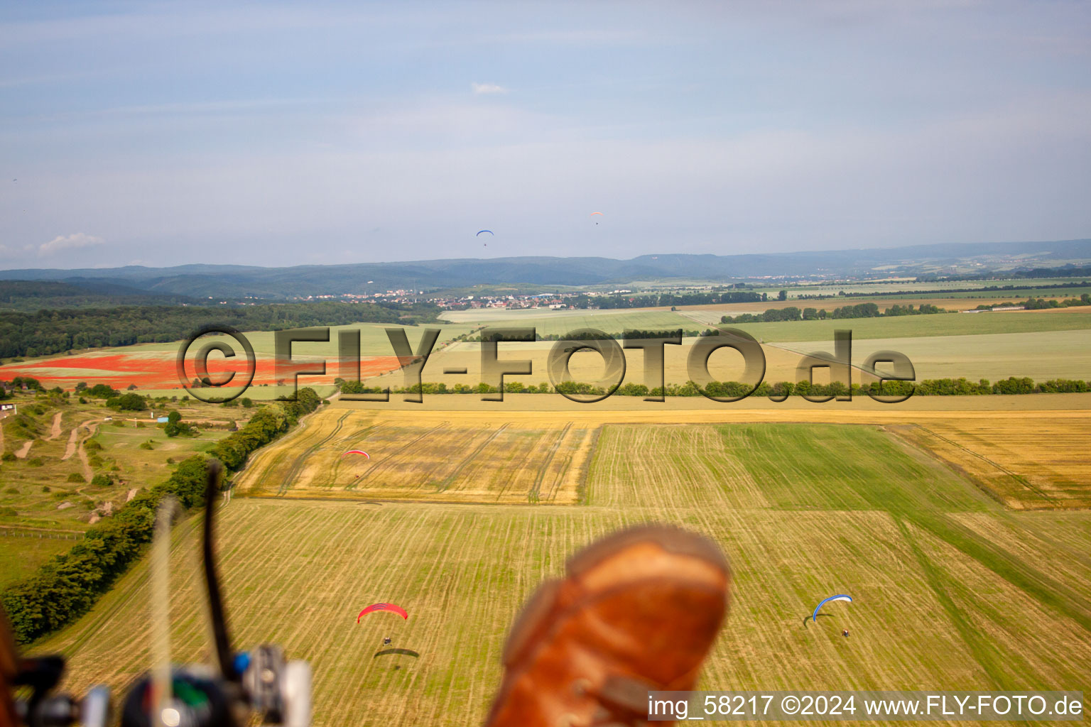 Aerial view of District Asmusstedt in Ballenstedt in the state Saxony-Anhalt, Germany