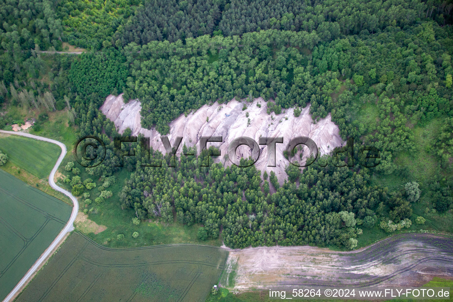 Rock in the district Frose in Seeland in the state Saxony-Anhalt, Germany