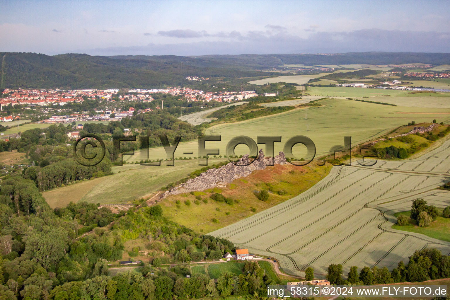 Counterstones of the Devil's Wall near Weddersleben in the district Neinstedt in Thale in the state Saxony-Anhalt, Germany