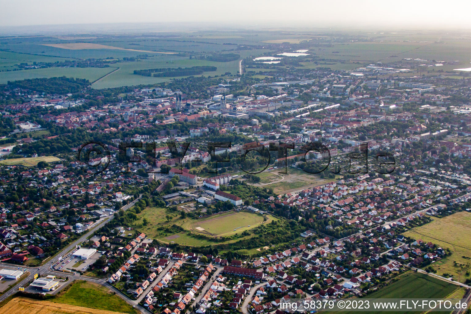 From the southwest in Halberstadt in the state Saxony-Anhalt, Germany