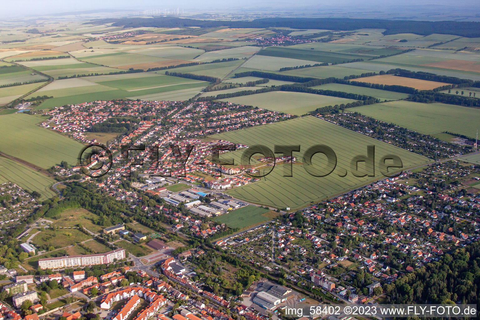 Aerial photograpy of Halberstadt in the state Saxony-Anhalt, Germany