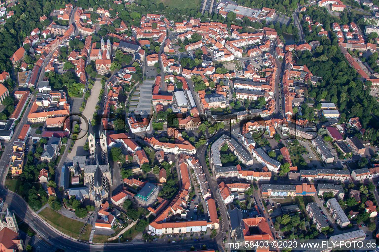 City view of Halberstadt in the state Saxony-Anhalt
