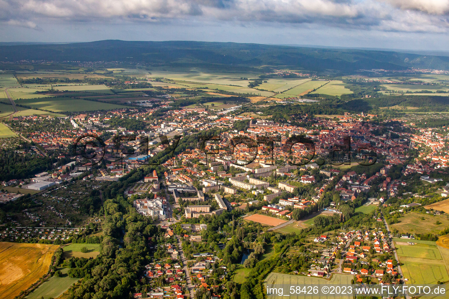 From the northeast in Quedlinburg in the state Saxony-Anhalt, Germany