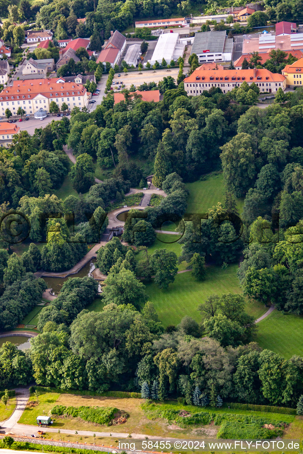 Castle and park in Ballenstedt in the state Saxony-Anhalt, Germany