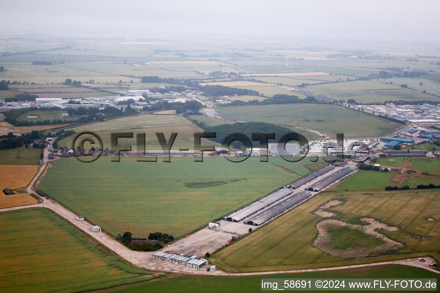 Converted military airfield at Brandesburton in Brandesburton in the state England, Great Britain