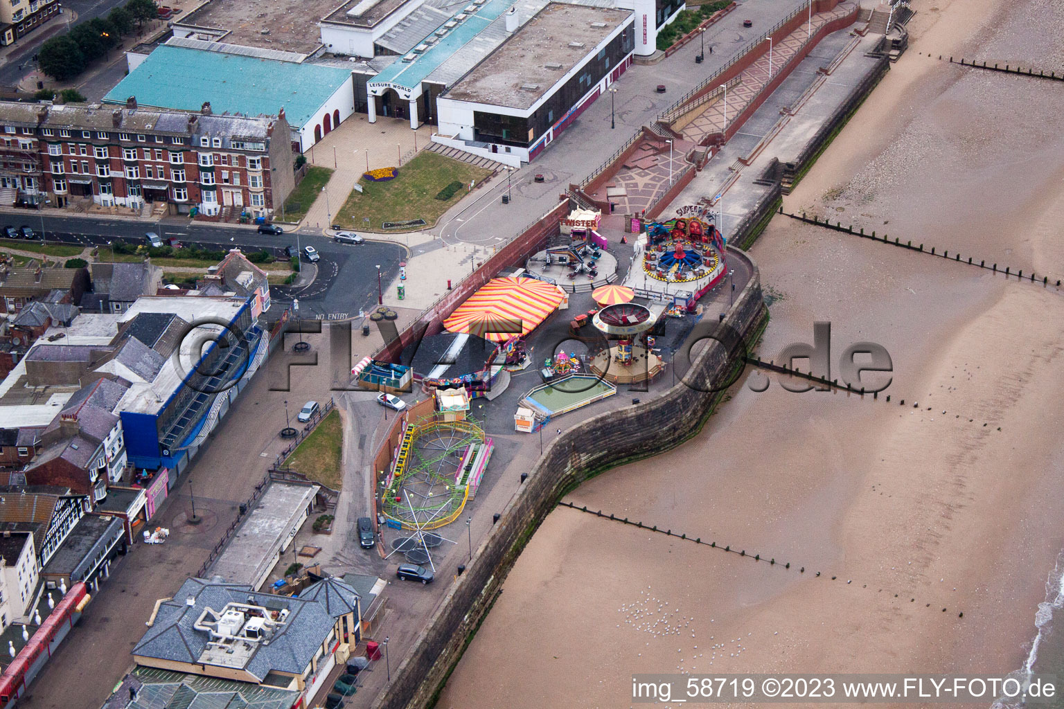 Bridlington in the state England, Great Britain from above