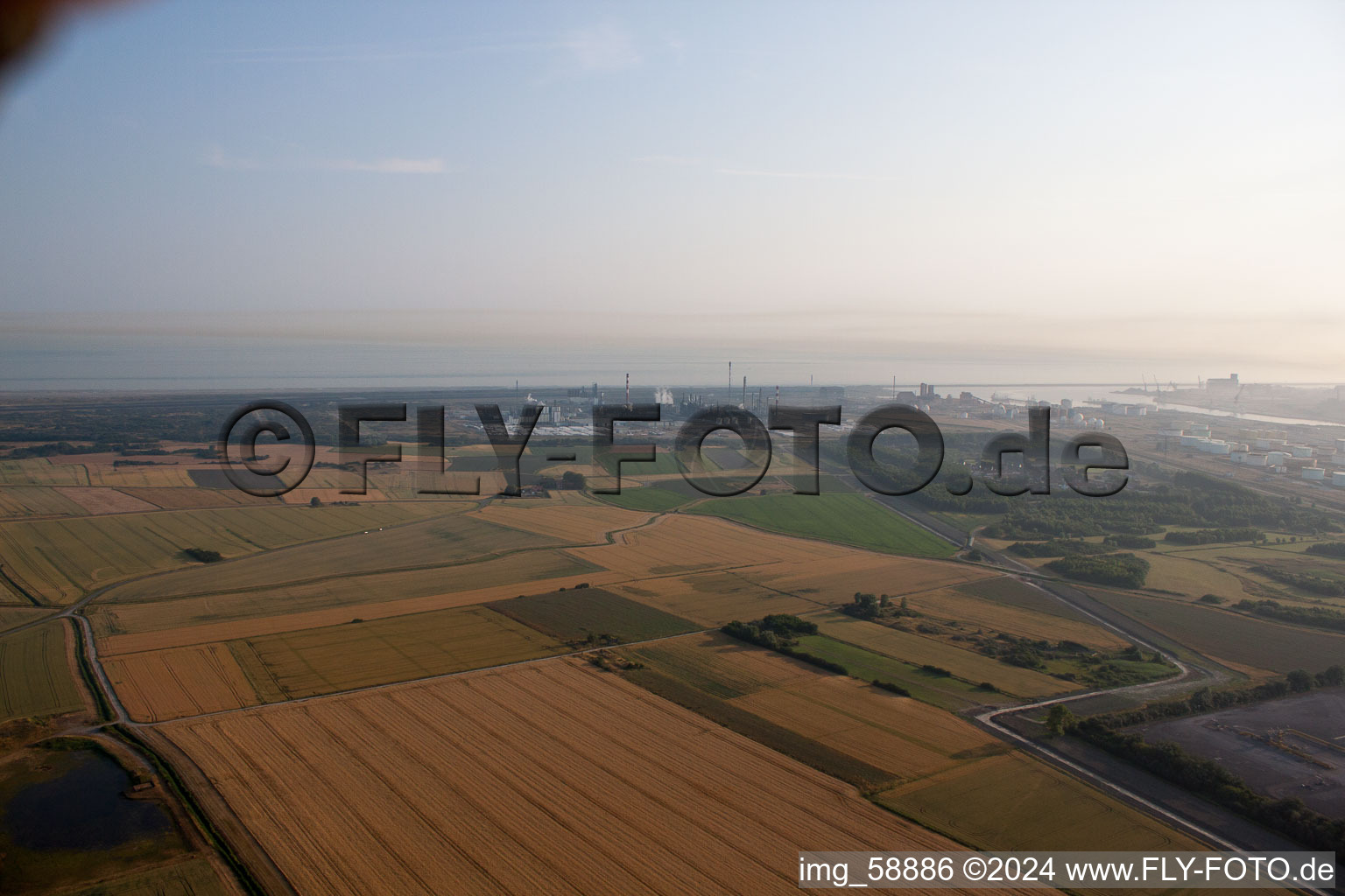 Aerial photograpy of Loon-Plage in the state North, France