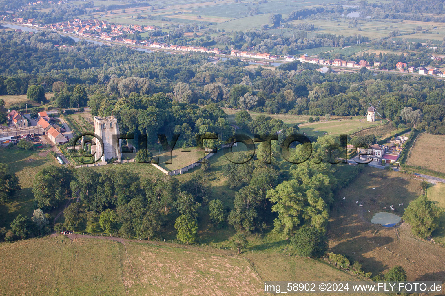 Watten in the state North, France out of the air