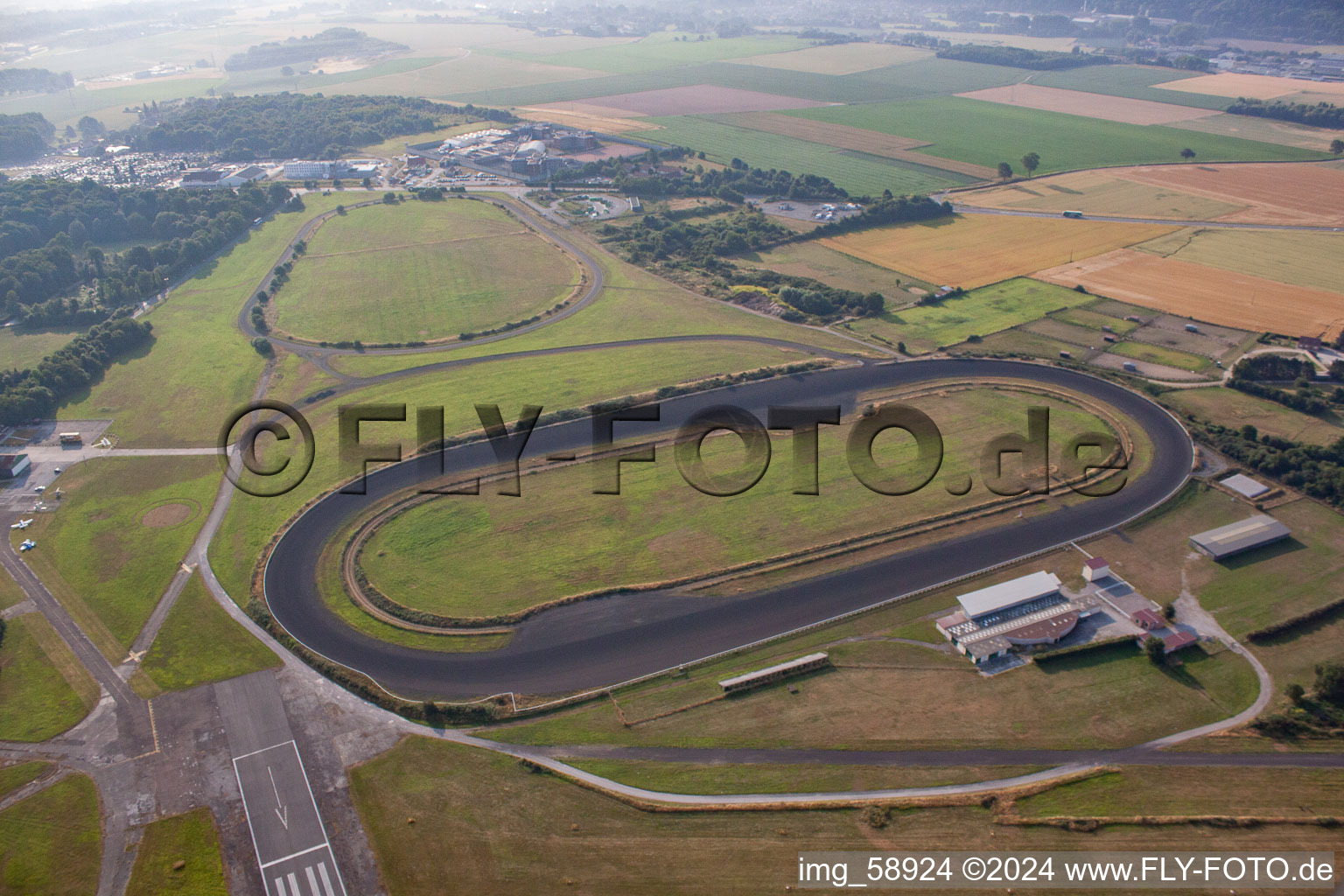 Aerial view of St Omer Airfield in Longuenesse in the state Pas de Calais, France