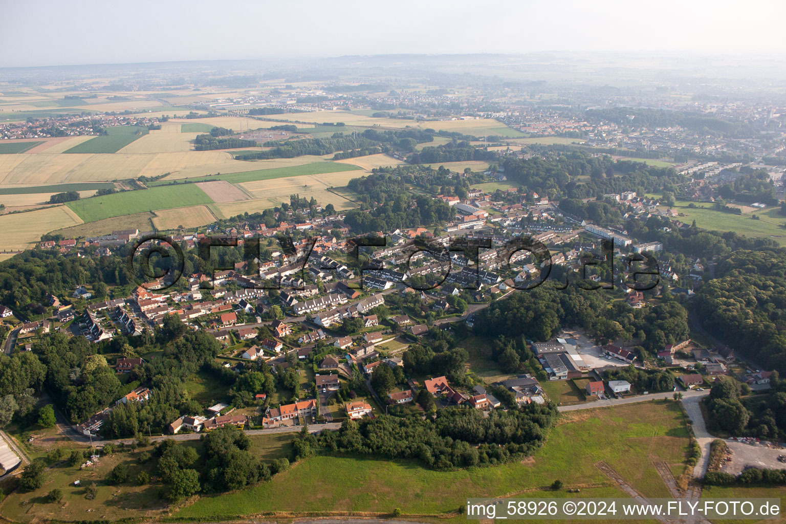 Aerial view of Longuenesse in the state Pas de Calais, France