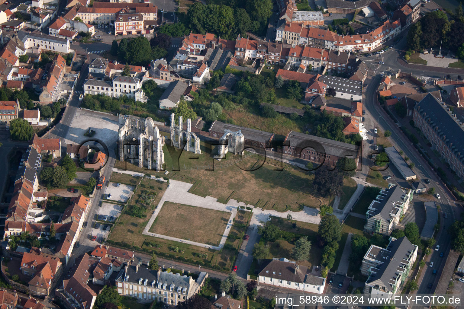 Aerial view of District Aviateurs in Longuenesse in the state Pas de Calais, France