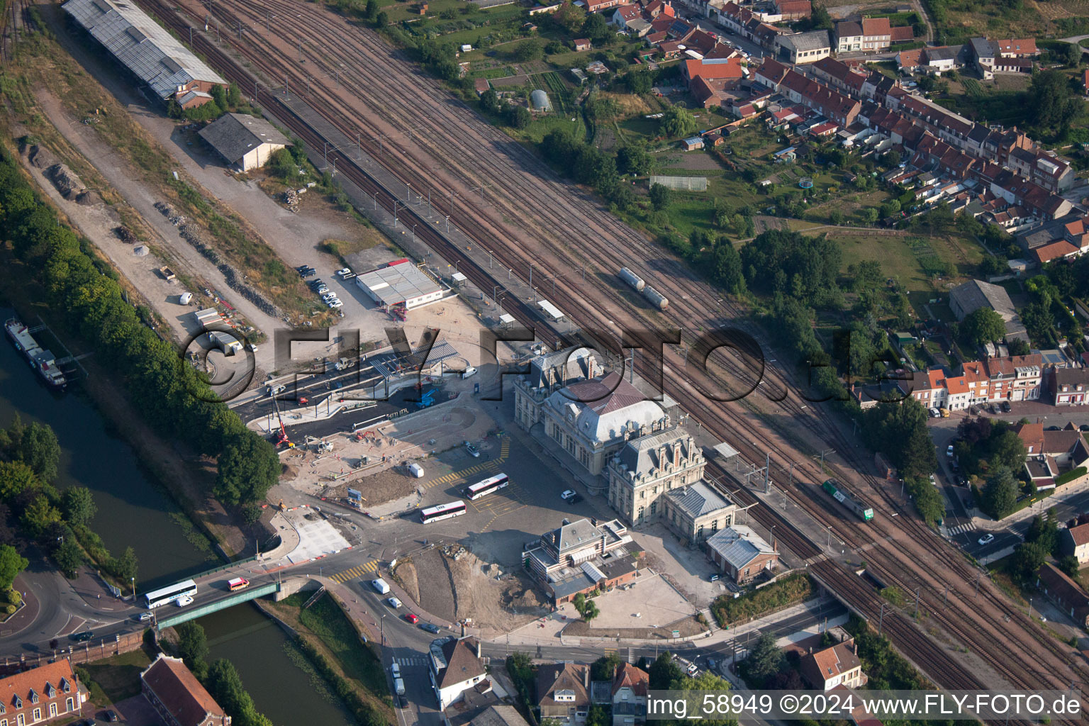 Aerial photograpy of Saint-Omer in the state Pas de Calais, France