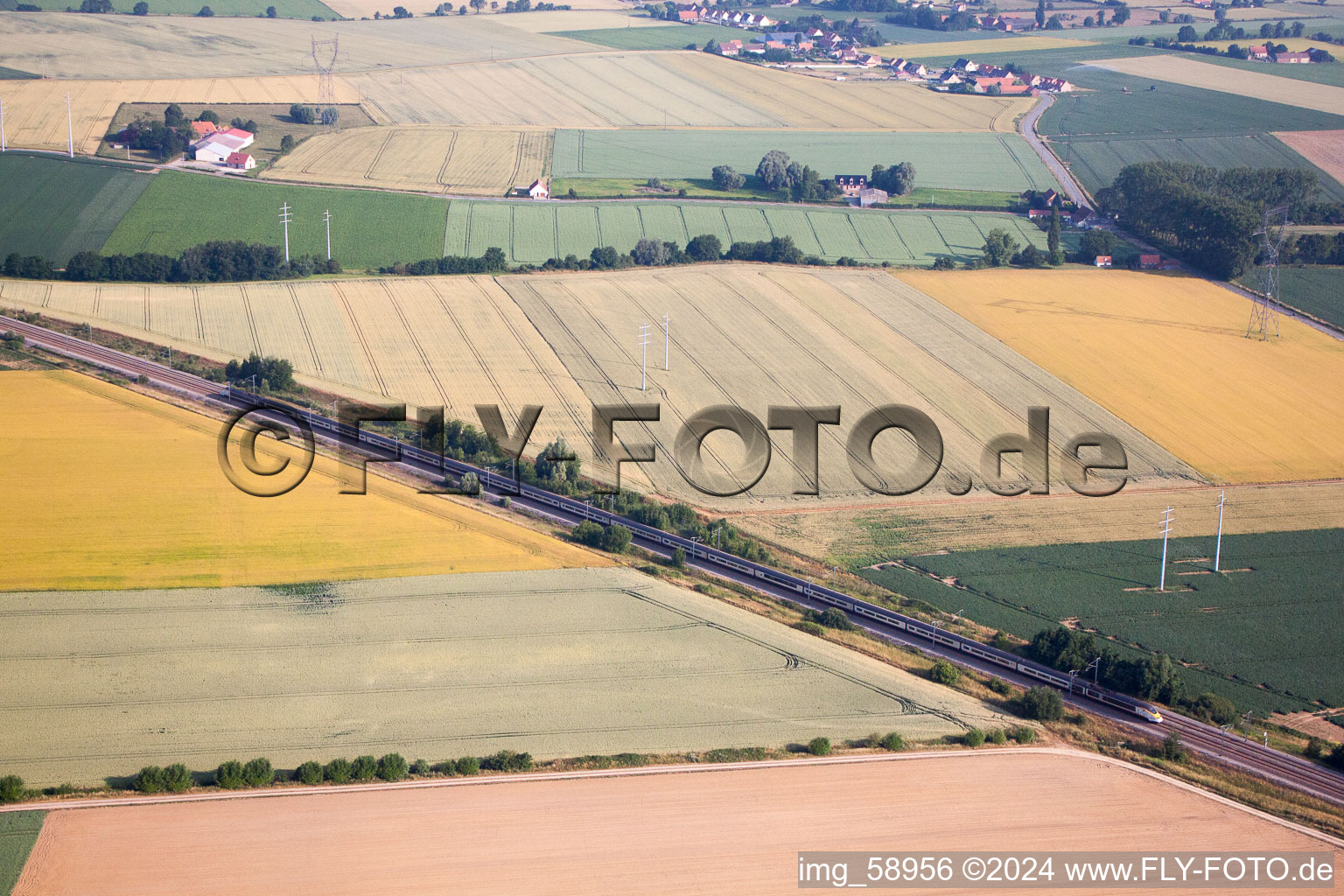 Eurostar at Wulverdinghe in Millam in the state North, France