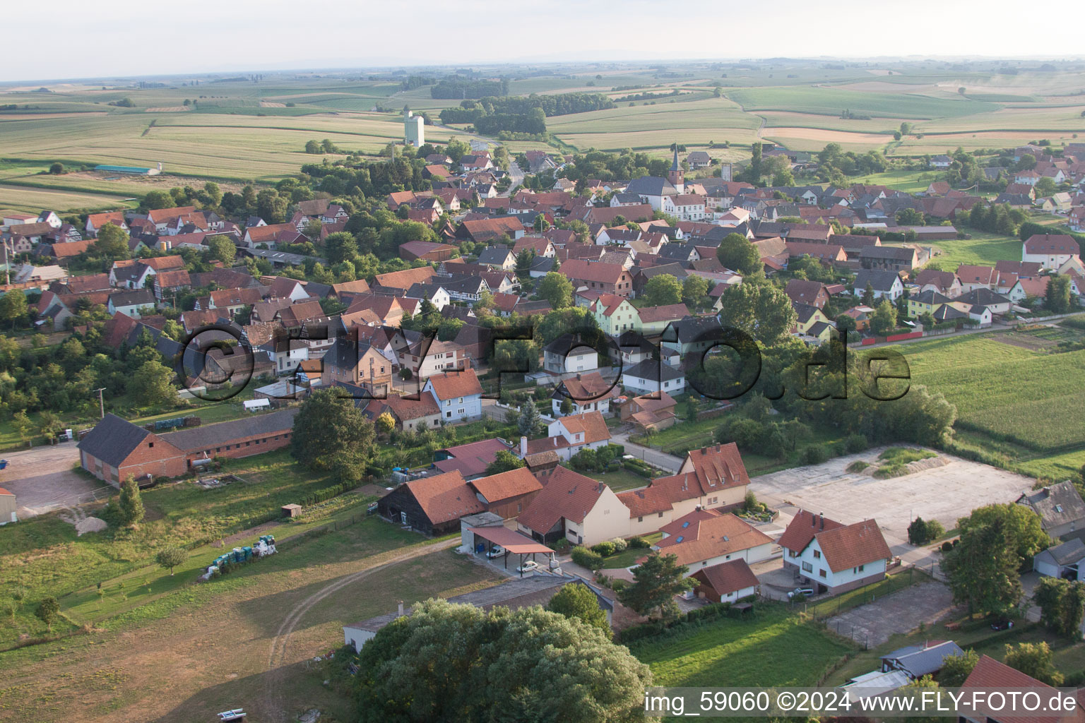 Bird's eye view of Salmbach in the state Bas-Rhin, France