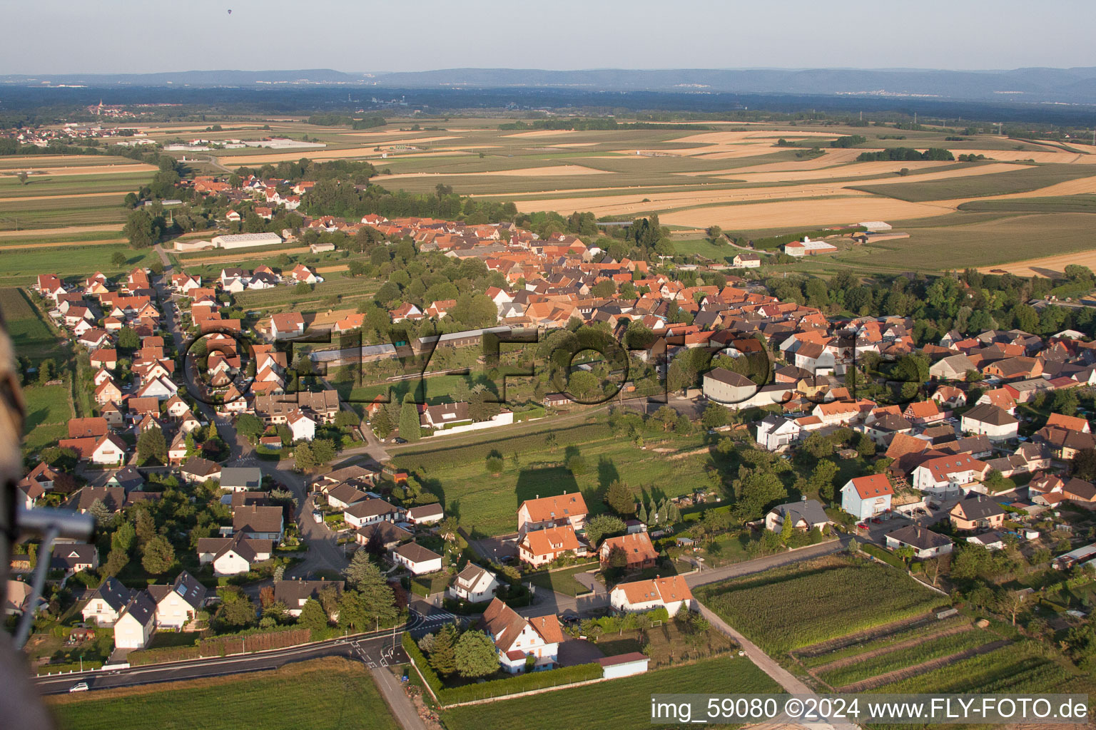 Niederlauterbach in the state Bas-Rhin, France out of the air