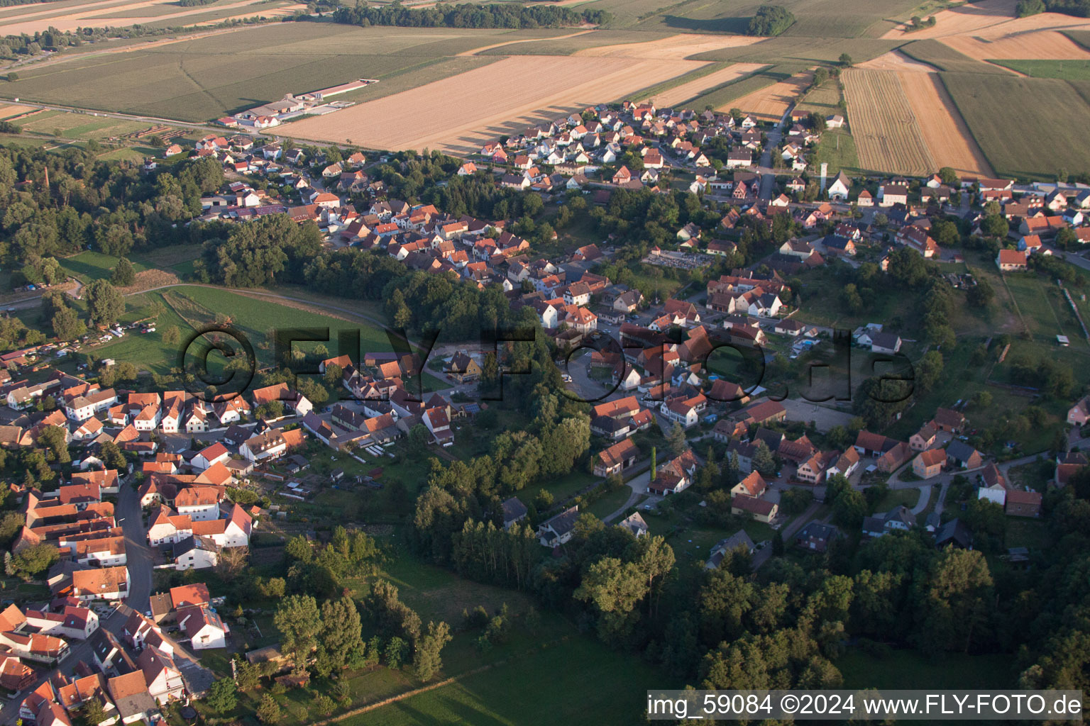 Scheibenhardt in the state Rhineland-Palatinate, Germany out of the air