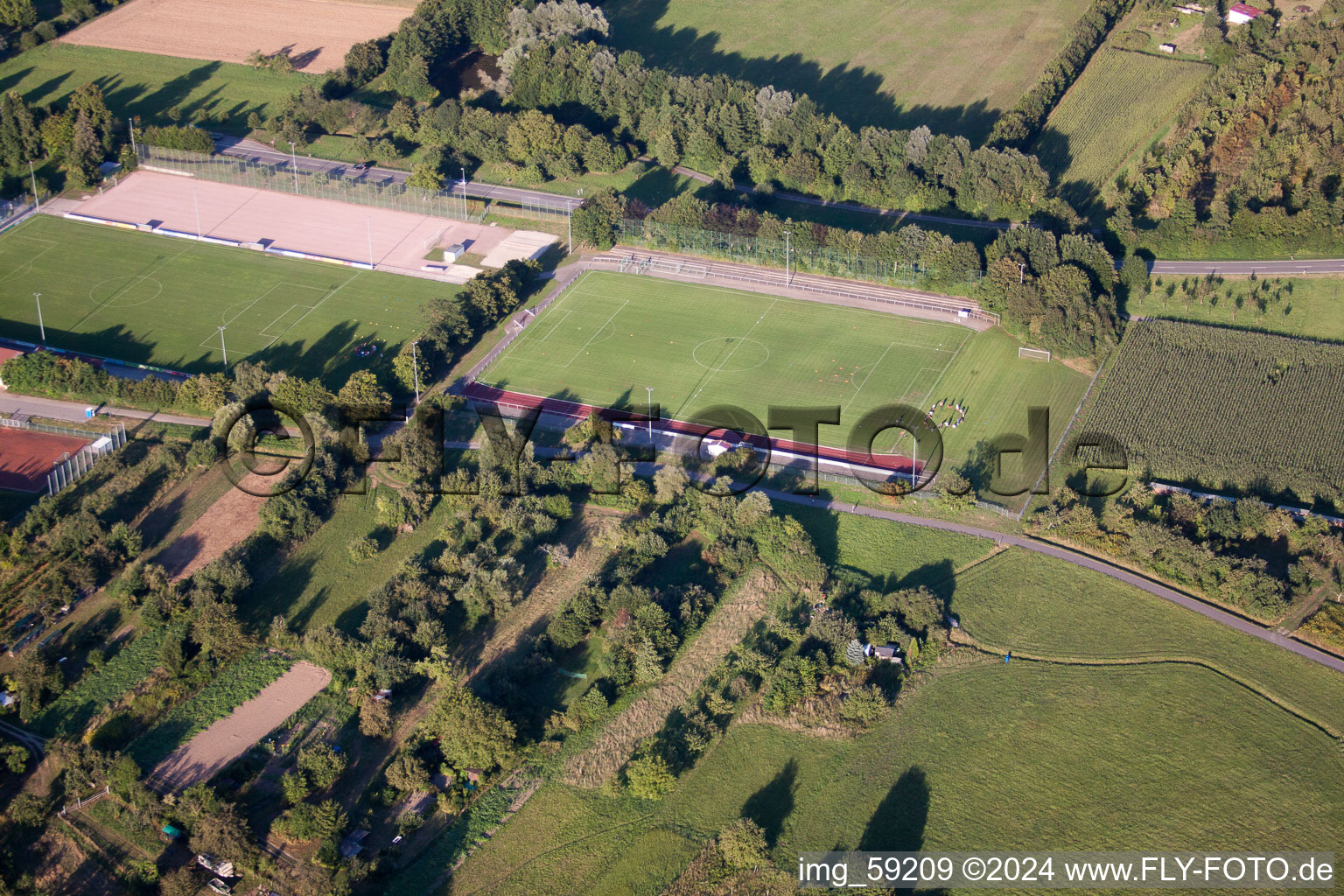 Sports fields SV Sinzheim eV in Sinzheim in the state Baden-Wuerttemberg, Germany