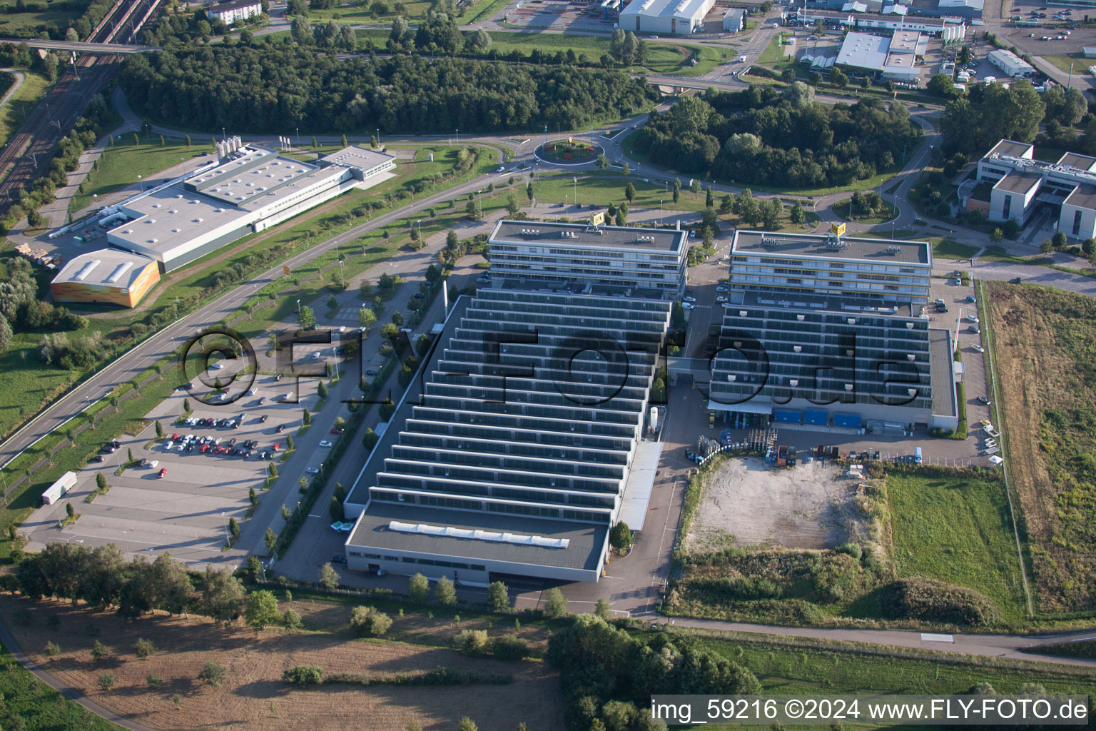 Aerial view of LuK in the district Vimbuch in Bühl in the state Baden-Wuerttemberg, Germany