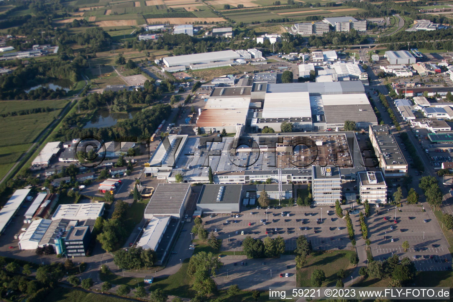 Industrial area in Bühl in the state Baden-Wuerttemberg, Germany