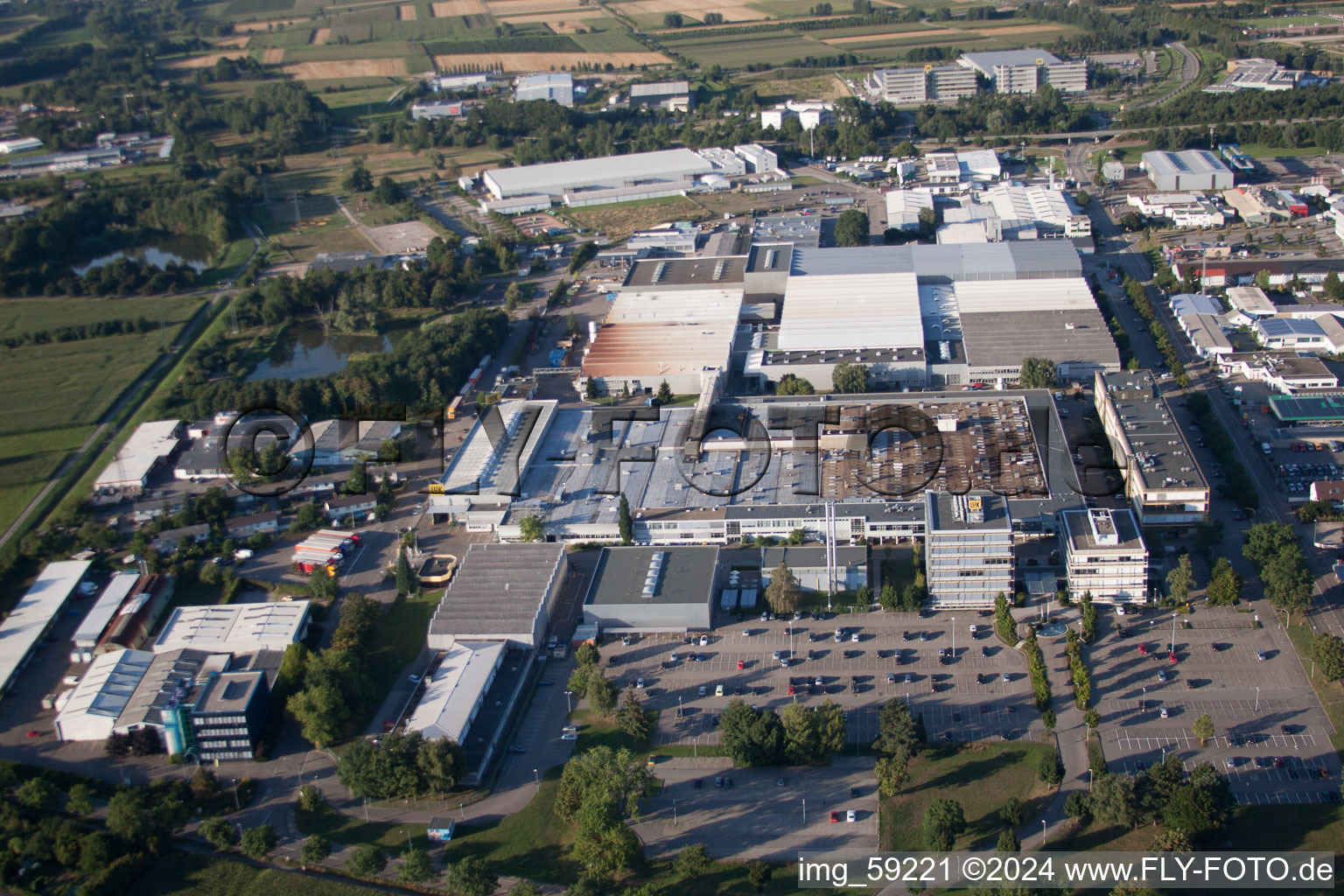 Industrial area with LUK in Bühl in the state Baden-Wuerttemberg, Germany