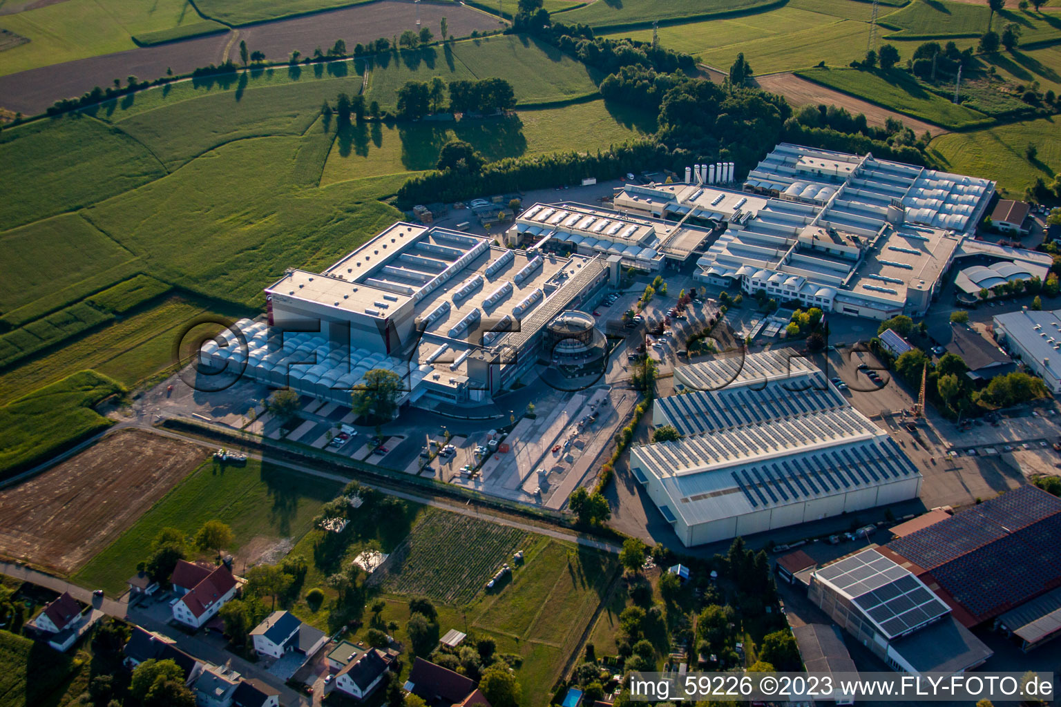 Industrial and commercial area of Fischer Edelstahlrohre GmbH in Achern in the state Baden-Wurttemberg, Germany