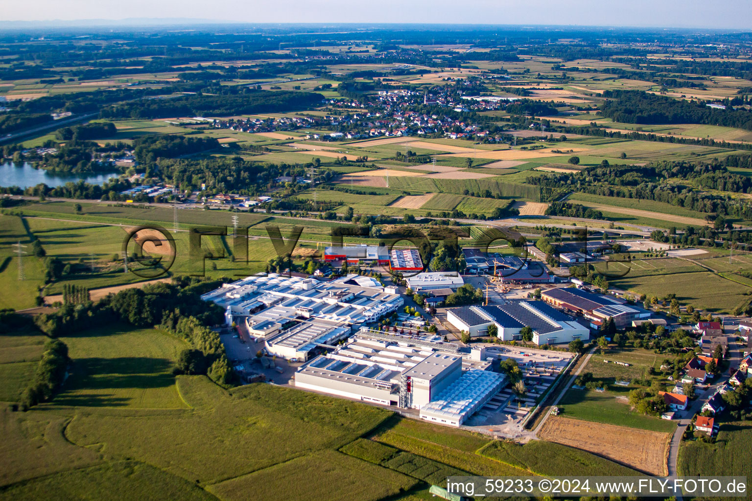 Industrial area with fischer Power Solutions in the district Fautenbach in Achern in the state Baden-Wuerttemberg, Germany