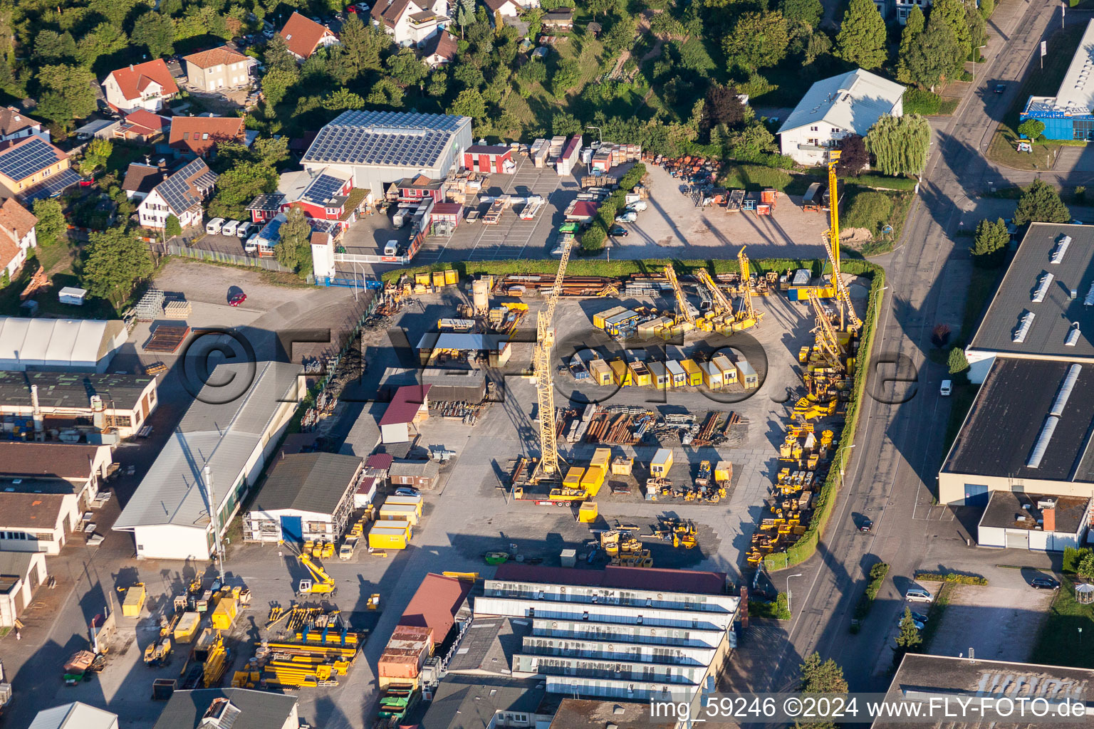 Building of the construction machines market KGS Keller Geraete & Service GmbH in Renchen in the state Baden-Wurttemberg, Germany