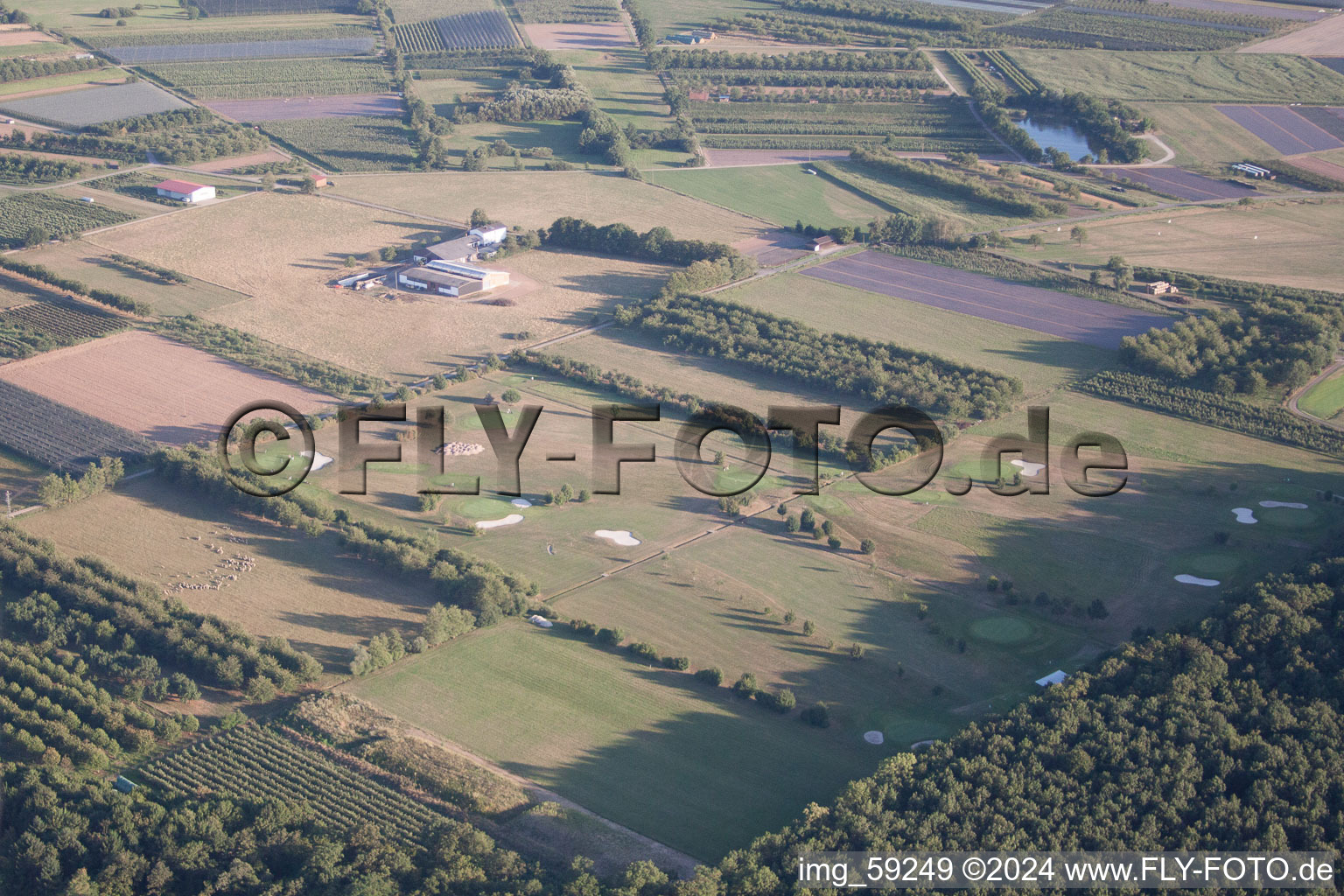 Aerial view of Golf Club Urloffen in the district Urloffen in Appenweier in the state Baden-Wuerttemberg, Germany