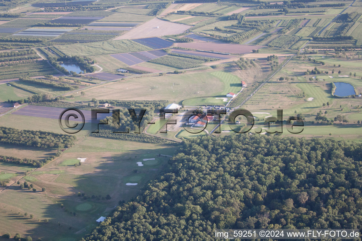 Aerial photograpy of Golf Club Urloffen in the district Urloffen in Appenweier in the state Baden-Wuerttemberg, Germany