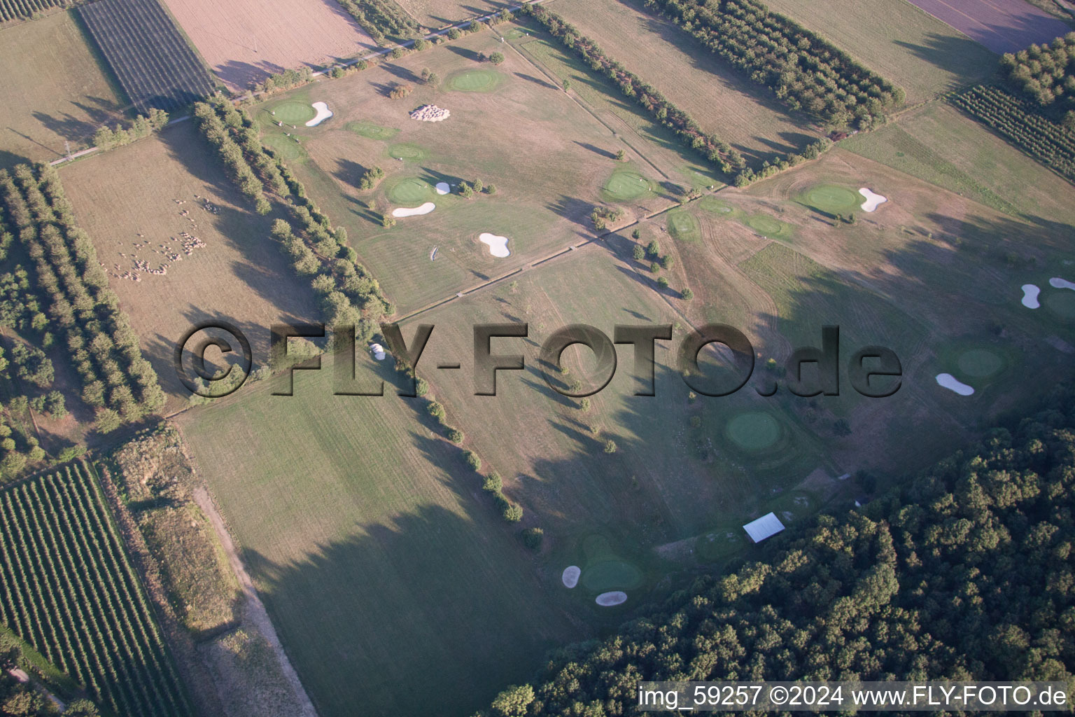 Golf Club Urloffen in the district Urloffen in Appenweier in the state Baden-Wuerttemberg, Germany from the plane