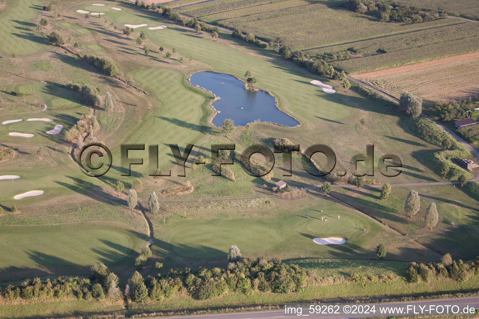 Golf Club Urloffen in the district Urloffen in Appenweier in the state Baden-Wuerttemberg, Germany viewn from the air