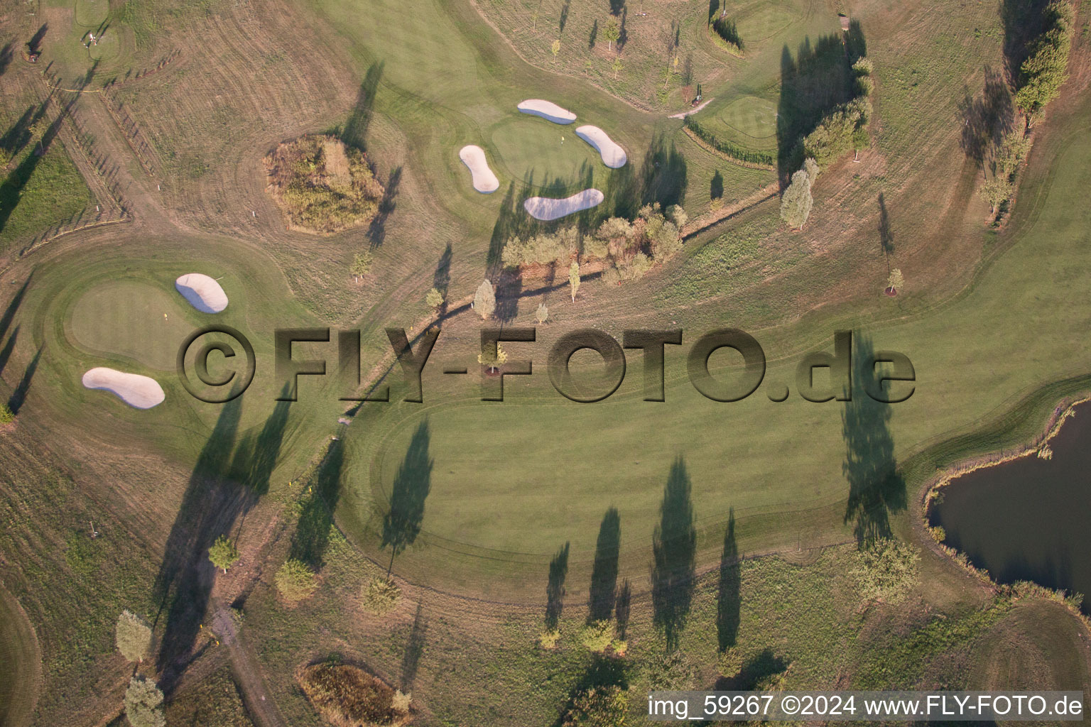 Golf Club Urloffen in the district Urloffen in Appenweier in the state Baden-Wuerttemberg, Germany seen from a drone