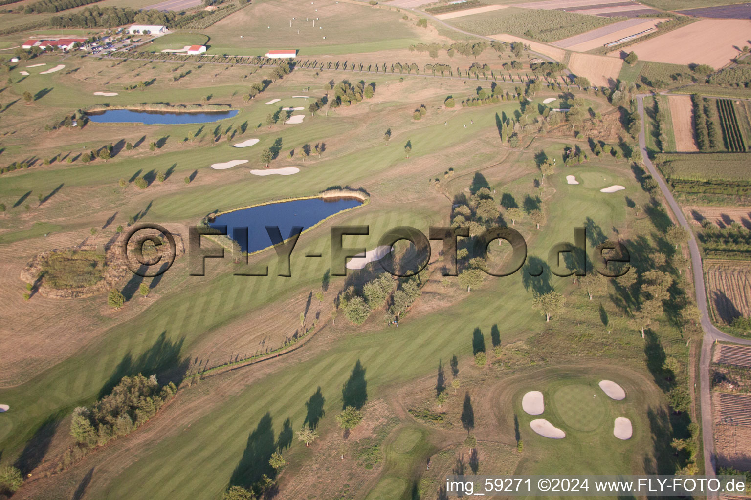 Aerial view of Golf Club Urloffen in the district Urloffen in Appenweier in the state Baden-Wuerttemberg, Germany