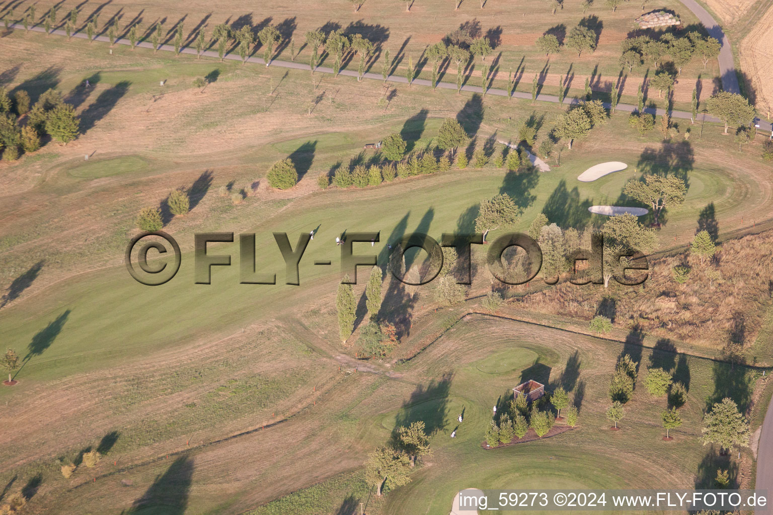 Oblique view of Golf club Urloffen in the district Urloffen in Appenweier in the state Baden-Wuerttemberg, Germany