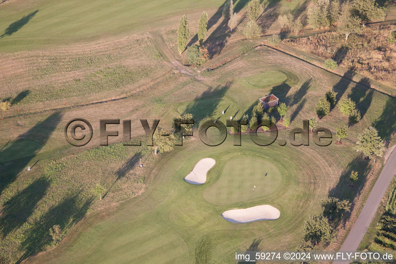 Golf Club Urloffen in the district Urloffen in Appenweier in the state Baden-Wuerttemberg, Germany from above