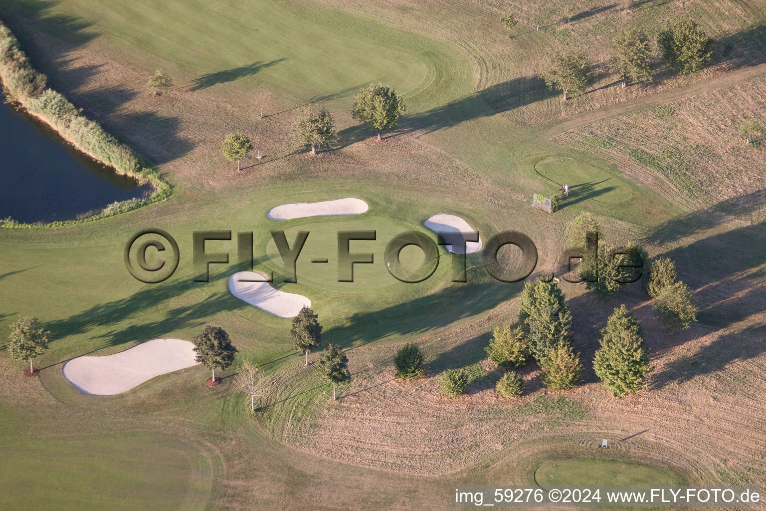 Golf Club Urloffen in the district Urloffen in Appenweier in the state Baden-Wuerttemberg, Germany seen from above