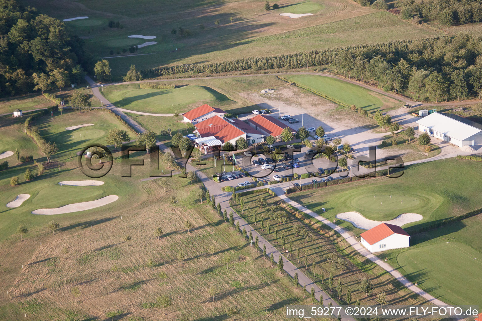 Golf Club Urloffen in the district Urloffen in Appenweier in the state Baden-Wuerttemberg, Germany from the plane