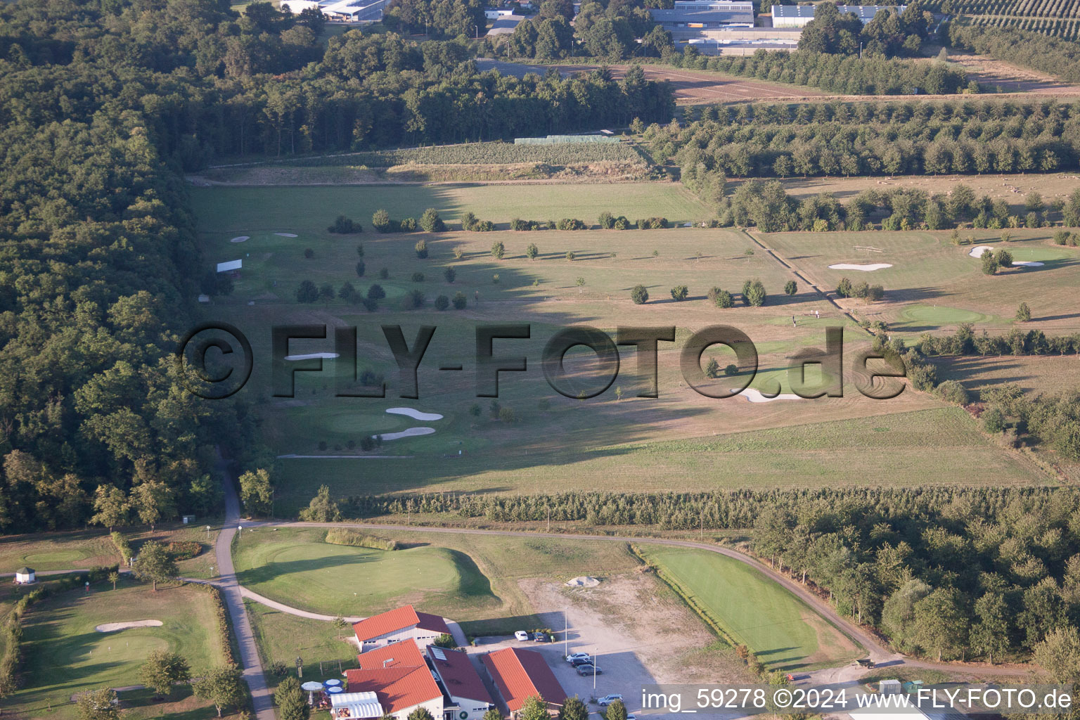 Bird's eye view of Golf Club Urloffen in the district Urloffen in Appenweier in the state Baden-Wuerttemberg, Germany