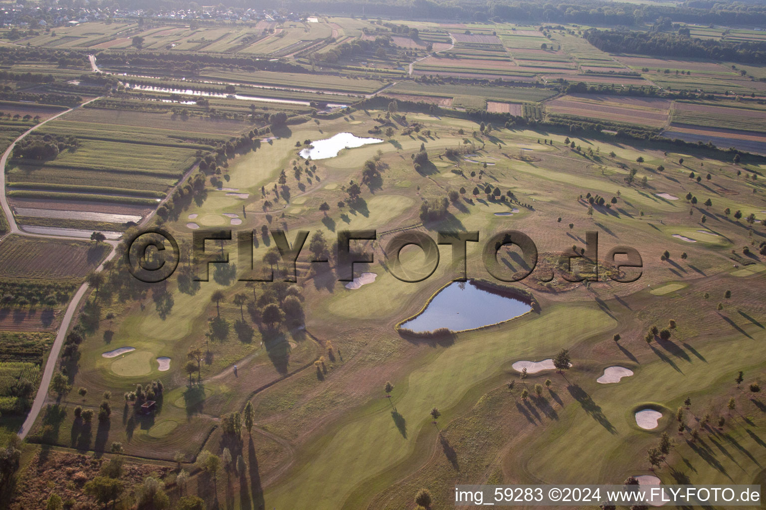 Golf Club Urloffen in the district Urloffen in Appenweier in the state Baden-Wuerttemberg, Germany from the drone perspective